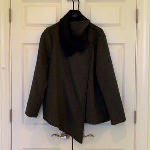 Asymmetrical Grey Wool Jacket